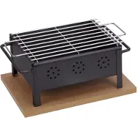 Sauvic 25x20, houtskoolbarbecue voor op tafel, zilverkleurig. Zilver, one size