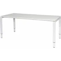 Schaffenburg Verstelbaar Bureau - Domino 180x90 grijs - wit frame