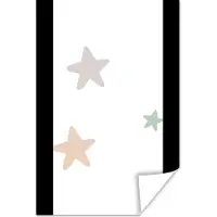 PosterMonkey Poster kinderen - Wanddecoratie babykamer - Schilderij baby - Sterren - Pastel - Meiden - Jongens - 40x80 cm