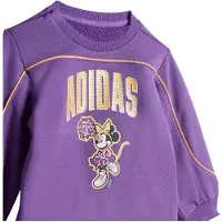 Adidas Trainingspak 'Disney Minnie Maus' donkergeel / grijs gemêleerd / lila / wit