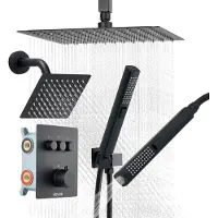 Vevor Douchesysteemset met 12 inch regendouchesysteem / 6 inch wandmontagekop / 2-in-1 handdouche