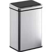 HOMCOM Sensor Bin-ABS, 430 roestvrij staal-35,5L x 26B x 55H cm-Zilver