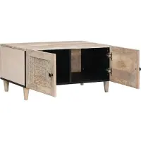 vidaXL Salontafel Wit 80 x 54 x 40 cm Bewerkt hout