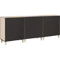 vidaXL Dressoir 3 st 180 x 33,5 x 75 cm massief mangohout Wit