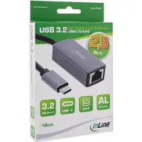 InLine USB 3.2 netwerkadapterkabel, 2,5 Gb/s Gigabit netwerk, USB-C