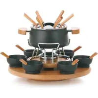 kela Fondueset Natura met Carrousel voor 6 Personen Zwart