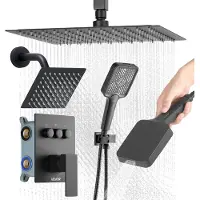 Vevor Douchesysteemset met 12-inch regendouchesysteem / 6-inch wandgemonteerde kop / 4-in-1 handdouche