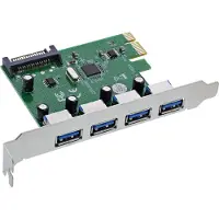 InLine interfacekaart, 4x USB-A 3.2 Gen. 1, PCIe x1