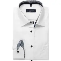 Casa Moda business overhemd Comfort Fit wit effen