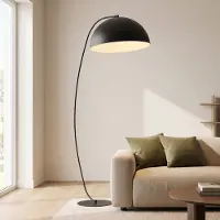 Emibig Vloerlamp Arcos, zwart, Woon-/ Eetkamer, metaal, Modern, vloerlamp