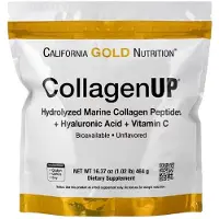 California Gold Nutrition , CollagenUP, Hydrolyzed Marine Collagen Peptides with Hyaluronic Acid and Vitamin C, Unflavored, 1.02 lb (464 g)