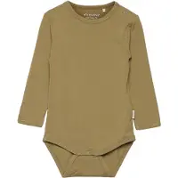 Minymo Romper l/s - Bamboe - Gedroogd Herbs - - 50 - Rompers Lange Mouw
