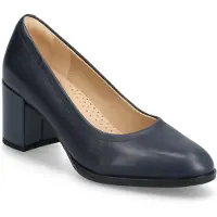 Clarks Freva55 Court Navy Leren Schoenen