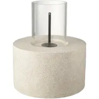 J-Line tafelhaard Bio-Ethanol Rond - hout - grijs
