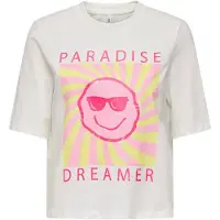 Kids Only KIDS GIRL T-shirt wit Meisjes Katoen Ronde hals Printopdruk - maat 146/152