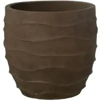 J-Line bloempot Golf + Buiten zand - steen - bruin - large