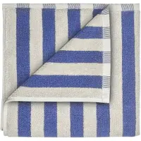 Blomus Handdoek Arto Wide Stripes Moonbeam / Mazarine Blue (50 x 100 cm)