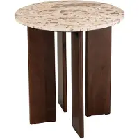J-Line bijzettafel Mathilder Marmer - steen - naturel/beige