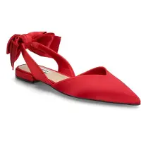 Steve madden Synthia Flat Shoes Red Satin Maat: 39 | Ballerina's Outlet | Dames | Rood