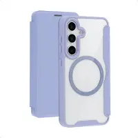 IMoshion Transparante Bookcase met MagSafe voor de Samsung Galaxy S25 / S24 - Lila