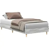 vidaXL Bedframe Grijs Sonoma 80 x 200 cm Bewerkt hout
