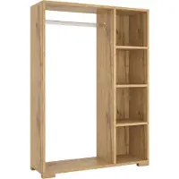 En.casa Kledingkast 123x90x30 cm Nesbyen eikenkleurig []