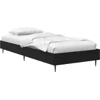 vidaXL Bedframe Zwart eiken 80 x 200 cm Bewerkt hout