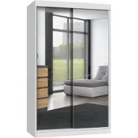 Top E Shop Garderobe, IGA 120 BIEL A KPL Slaapkamerkast 7 Planken 2 Deur(en) Wit Kledingkast (120 x 61 x 200 cm)