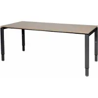 Schaffenburg Verstelbaar Bureau - Domino 180x80 Havana Kersen - zwart frame