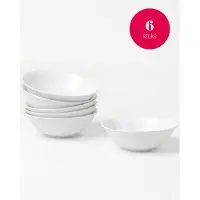Vtwonen - Saladekommen - Porselein - Wit - Set van 6 - 23 cm