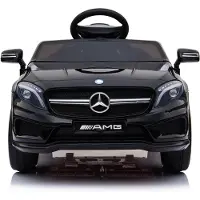 Mercedes-Benz Elektrische Kinderauto GLA45 AMG Zwart 12V Met Afstandsbediening