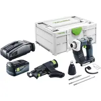 Festool DWC 18-4500 Basic accu-bouwschroevendraaier 18 V 14 Nm borstelloos + 1x accu 5,0 Ah + snellader + Systainer