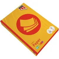 Quantore Kopieerpapier colour a4 120gr diepgeel | 5 stuks