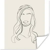PosterMonkey Poster Vrouwen - Quotes - Line art - Tekst - 75x75 cm