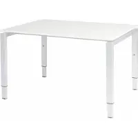 Schaffenburg Verstelbaar Bureau - Domino 120x90 grijs - wit frame