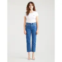 Levi's Jeans '501 CROP' blauw denim