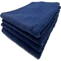 Himla Lina gastendoekje navy 30x50 cm - set van 4