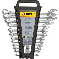 Topex Ring/steeksleutelset 6-22mm Din 3113