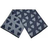 Cwi sjaal hart dames 180 x 63 cm polyester/viscose blauw