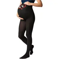 Be Mammy Dames Panty - Zwangerschapspanty - 150 DEN - Medium gloss - Katoen - BE-GI-1122 - Zwart Patroon-001 - S