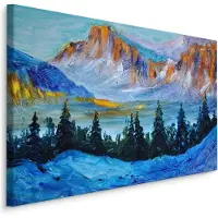 Karo-art Schilderij - Colorado Rockies, USA, Premium Print op Canvas