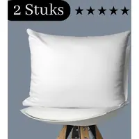 Droomtextiel Luxe Katoen - Satijnen Kussenslopen Wit 60 x 70 cm - Set van 2 - Anti allergeen - Huidverzorging - Haarverzorging - Hoogwaardige Kwaliteit - Super Zacht