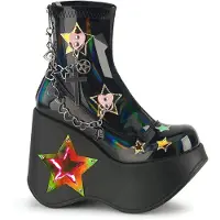 DemoniaCult - BLAZE-108 Plateau Laarzen - US 6 - 36 Shoes - Zwart
