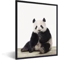 PosterMonkey Poster in fotolijst kind - Panda - Dieren - Kinderen - Jongens - Meisjes - Pandabeer - Wanddecoratie kinderkamer - Kinder decoratie - 30x40 cm - Slaapkamer decoratie