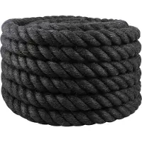 vidaXL Jute Touw 36 Zwart 100% Tossa jute