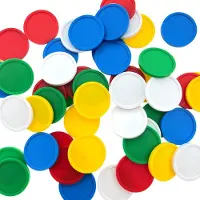 Combicraft blanco kunststof winkelwagenmunt 23 mm formaat € 1 Groen - 100 stuks