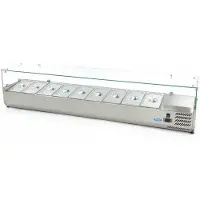 Maxima Opzetkoelvitrine - 200 cm - 9 x 1/3 GN Bakken