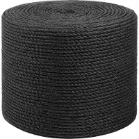 vidaXL Jute Touw 6 Zwart 100% Tossa jute