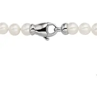 The Jewelry Collection Ketting Parel 8 mm 50 cm - Zilver
