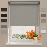 DTCH Rolgordijn Verduisterend - Easy Match - Cement - 80 x 190 cm - Rolgordijn zonder boren - Maten van 40 t/m 240 cm breed